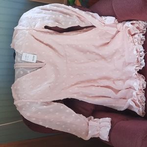 Pink Dot Longsleeve Dress